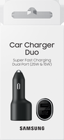 Samsung duo autolader - USB A + USB C - snel laden 40W - Zwart