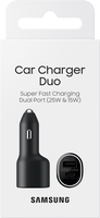 Samsung duo autolader - USB A + USB C - snel laden 40W - Zwart