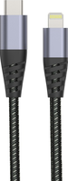 Muvit Tiger Power Ultra Strong Cable USB-C to Lightning 1.2M - Grijs