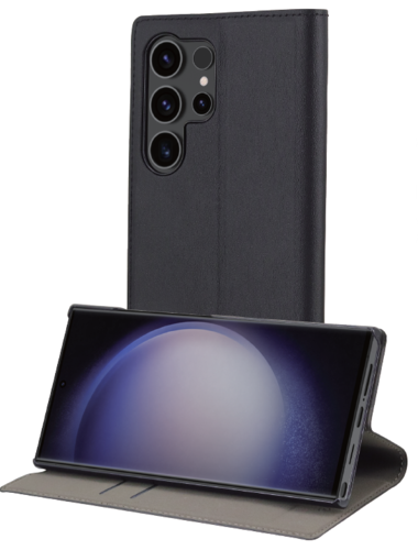Muvit For Change Recycletek Folio Stand - zwart - voor Samsung Galaxy S24 Ultra