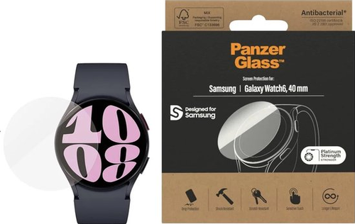 PanzerGlass Screen Protector Glass - Clear - voor Samsung Galaxy Watch6