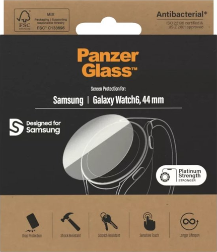 PanzerGlass Screen Protector - Clear - voor  Samsung Galaxy Watch 6 - 44mm