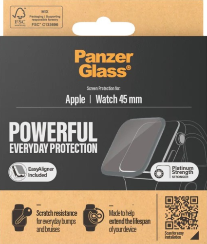 PanzerGlass Screen Protector - Clear - voor Apple Watch Series 8/7 45mm