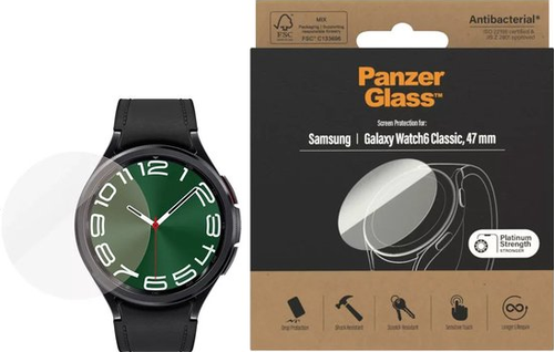 PanzerGlass Screen Protector - Clear - voor Samsung Galaxy Watch 6 Classic 47mm