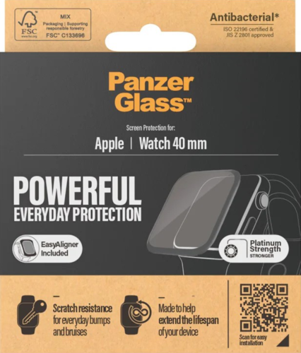 PanzerGlass Screen Protector - Clear - voor Apple Watch Series 4/5/6/SE 40mm