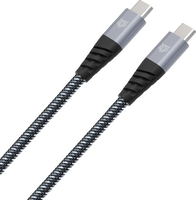 Muvit Tiger Cable USB-C to USB-C 100W 2M - Zwart