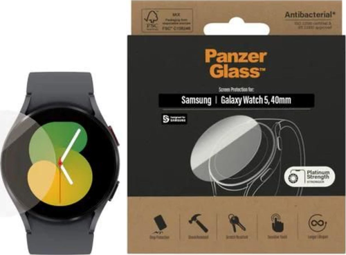PanzerGlass Screen Protector - Clear - voor Samsung Galaxy Watch 5 40mm