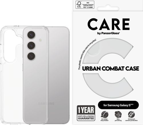 CARE. by PZG Flagship Case Urban Combat w. Clear Frame - Clear -  Samsung S25