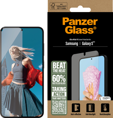 PanzerGlass All-in-One Screen Protector - Clear - voor Samsung Galaxy S25