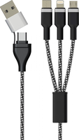 Sinox 6-in-1 cable avec Lightning, USB-C and Micro USB 1m - Noir