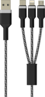 Sinox 6-in-1 cable avec Lightning, USB-C and Micro USB 1m - Noir
