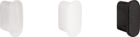 Musthavz Dust Plug Set - 3 pieces - Black, White & Transparant