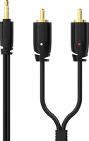 Sinox Jack - 2xRCA Cable 1m - Black
