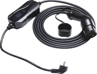 SINOX EV Charging Cable, Schuko AC - Type 2  6A 1 Phase , 5m - Zwart