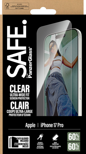 SAFE. by Panzerglass Screen Protector Ultra-Wide Fit - Clear - iPhone 17 Pro