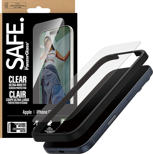 SAFE. by Panzerglass Screen Protector Ultra-Wide Fit - Clear - iPhone 17 Pro