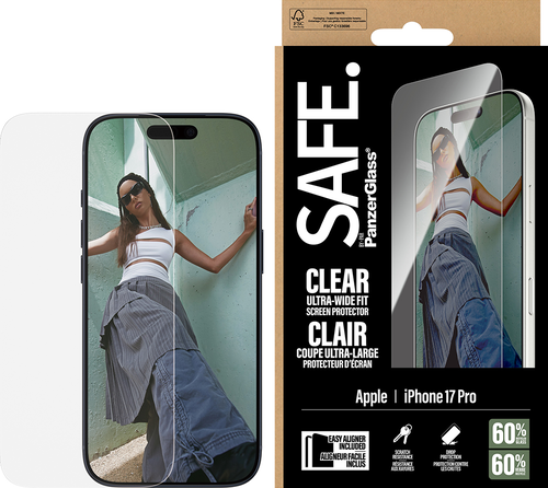 SAFE. by Panzerglass Screen Protector Ultra-Wide Fit - Clear - iPhone 17 Pro