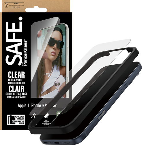 SAFE. by Panzerglass Screen Protector Ultra-Wide Fit - Clear - iPhone 17 Pro Max