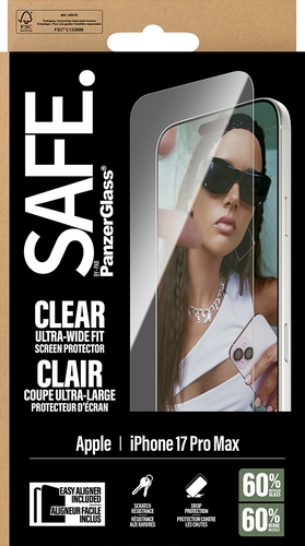 SAFE. by Panzerglass Screen Protector Ultra-Wide Fit - Clear - iPhone 17 Pro Max