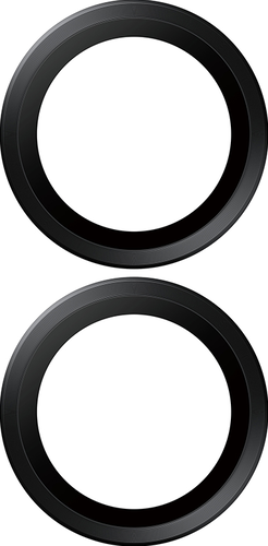 PanzerGlass Hoops Lens Protector - Zwart - iPhone 17/16/16 Plus