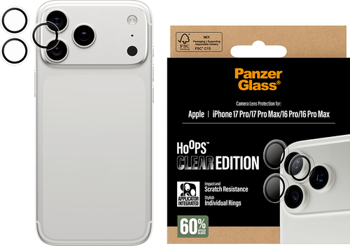 PanzerGlass Hoops Lens Protector - Transparent - pour iPhone 17 Pro/17 Pro Max