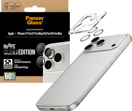 PanzerGlass Hoops Lens Protector - Transparent - pour iPhone 17 Pro/17 Pro Max
