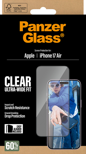 PanzerGlass Screen Protector Ultra-Wide Fit - Clear - pour iPhone 17 Air