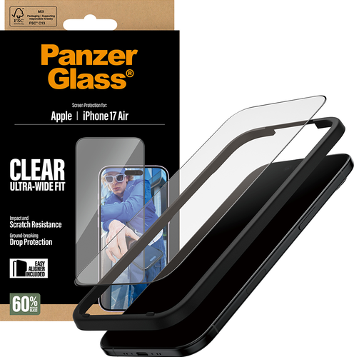 PanzerGlass Screen Protector Ultra-Wide Fit - Clear - pour iPhone 17 Air