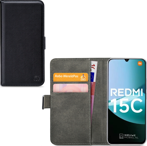 Mobilize Classic Gelly Wallet Book Case - Zwart - voor Xiaomi Redmi 15C 4G/5G