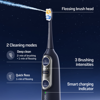 Soocas NEOS II Brosse à Dents 2-en-1 avec Hydropulseur -2 brosses - Blue fonce