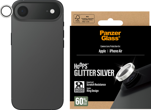 PanzerGlass Hoops Lens Protector - Glitter Silver - iPhone Air