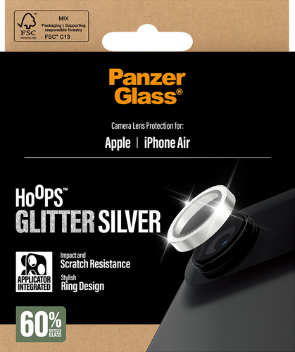 PanzerGlass Hoops Lens Protector - Glitter Silver - iPhone Air