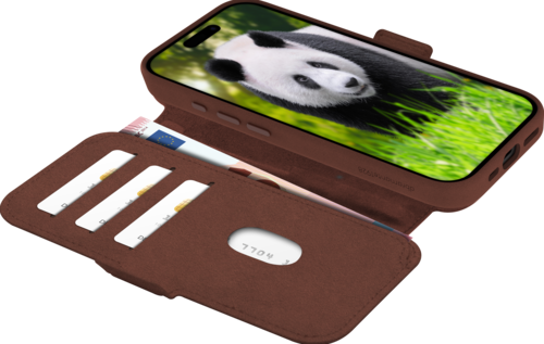 DBramante Lynge 2-in-1 leather wallet MagSafe - Dark Tan - Apple iPhone 17