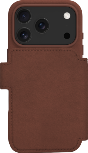 DBramante Lynge 2-in-1 leather wallet MagSafe - Dark Tan - Apple iPhone 17 Pro