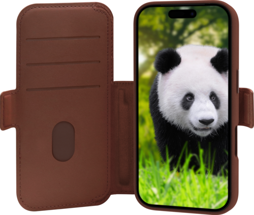 DBramante Lynge 2-in-1 leather wallet MagSafe - Dark Tan - Apple iPhone 17 Pro