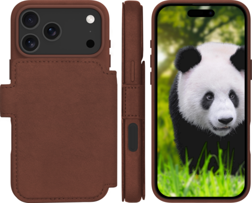 DBramante Lynge 2-in-1 leather wallet MagSafe - Dark Tan - iPhone 17 Pro Max