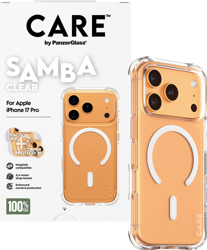CARE by Panzerglass Fashionable Case Samba w. Magsafe - Clear - iPhone 17 Pro CARE by Panzerglass Fashionable Case Samba w. Magsafe - Clear - iPhone 17 Pro