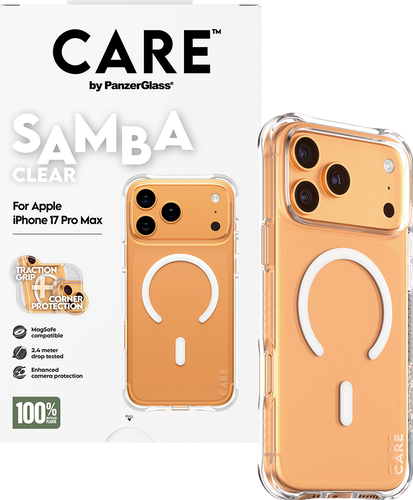 CARE by Panzerglass Fashionable Case Samba w. Magsafe- Clear - iPhone 17 Pro Max CARE by Panzerglass Fashionable Case Samba w. Magsafe- Clear - iPhone 17 Pro Max