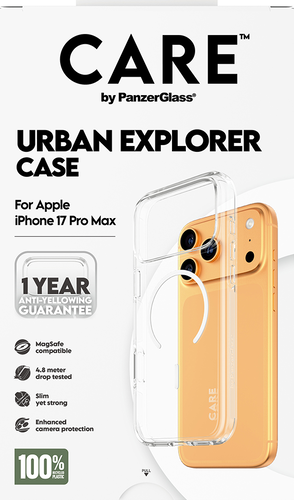 CARE by Panzerglass Case Urban Explorer MagSafe Blanc -Clear - iPhone 17 Pro Max