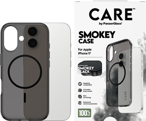CARE by Panzerglass FS Case Urban Explorer Zwarte MagSafe - Smokey - iPhone 17