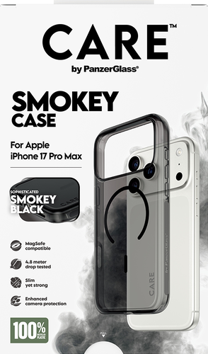 CARE by Panzerglass Case Urban Explorer MagSafe Noir - Smokey- iPhone 17 Pro Max