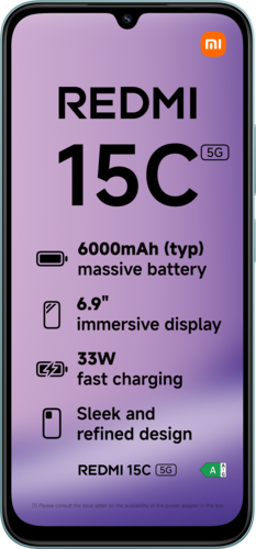 Xiaomi Redmi 15C 5G 4GB RAM 256GB ROM - Groen