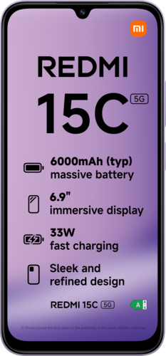 Xiaomi Redmi 15C 5G 4GB RAM 256GB ROM - Paars