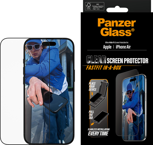 PanzerGlass Screen Protector UWF Fastfit in-a-box  - Clear - iPhone Air