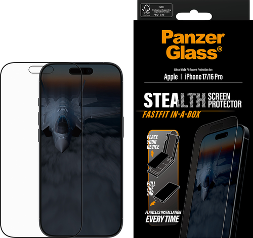 PanzerGlass Stealth Screen Pro UWF Fastfit in-a-box  - Clear - iPhone 17/16 Pro