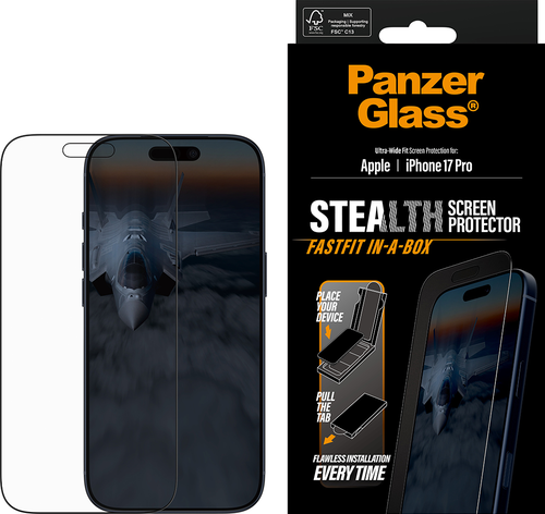 PanzerGlass Stealth Screen Pro UWF Fastfit in-a-box  - Clear - iPhone 17 Pro