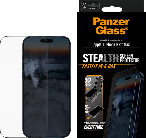 PanzerGlass Stealth Screen Pro UWF Fastfit in-a-box  - Clear - iPhone 17 Pro Max