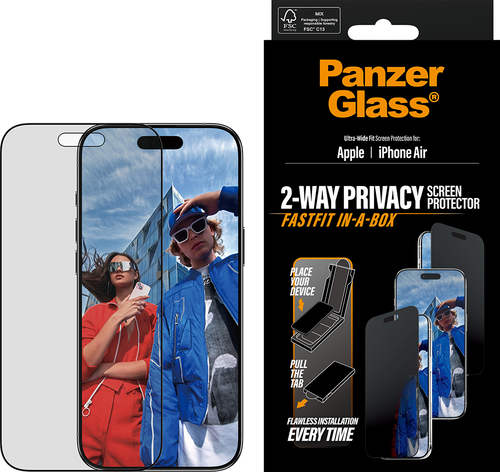 PanzerGlass Privacy Screen Pro UWF Fastfit in-a-box  - Clear - iPhone Air