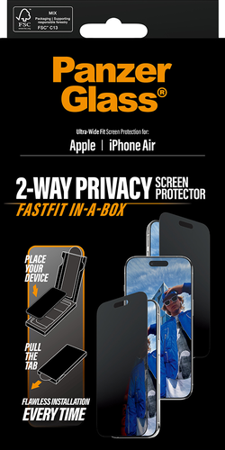 PanzerGlass Privacy Screen Pro UWF Fastfit in-a-box  - Clear - iPhone Air