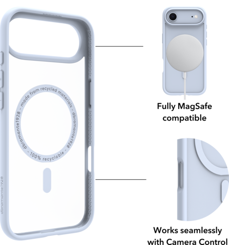 DBramante recycled cover Grenen - Sky Blue - voor iPhone Air DBramante recycled cover Grenen - Sky Blue - voor iPhone Air